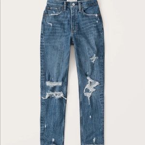 Abercrombie & Fitch Ripped High Rise Mom Jeans